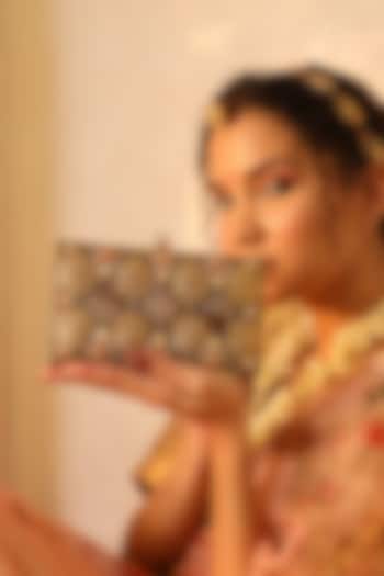 Gold Metal Handcrafted Clutch by THE TAN CLAN at Pernia's Pop Up Shop