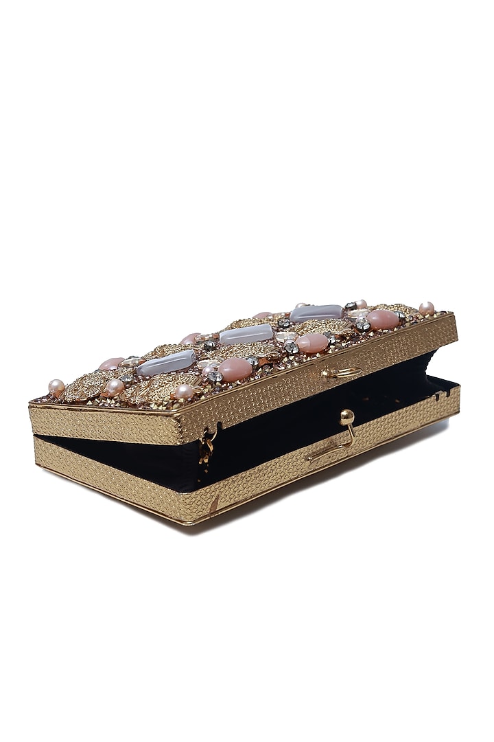 Gold Metal Handcrafted Clutch by THE TAN CLAN at Pernia's Pop Up Shop