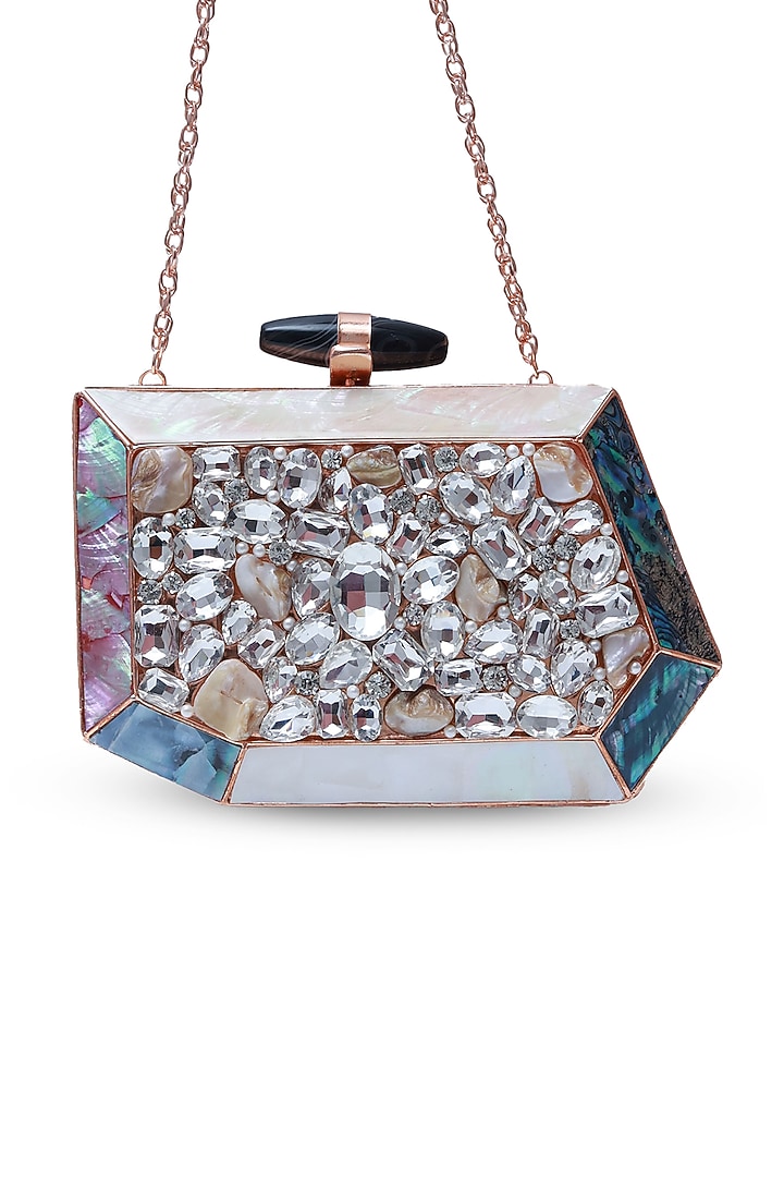 Gold Metal Handcrafted Clutch by THE TAN CLAN at Pernia's Pop Up Shop