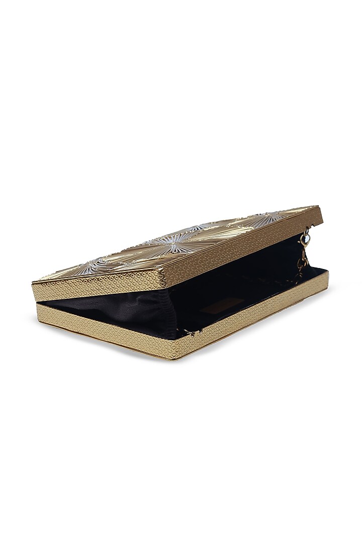 Gold Metal Handcrafted Clutch by THE TAN CLAN at Pernia's Pop Up Shop
