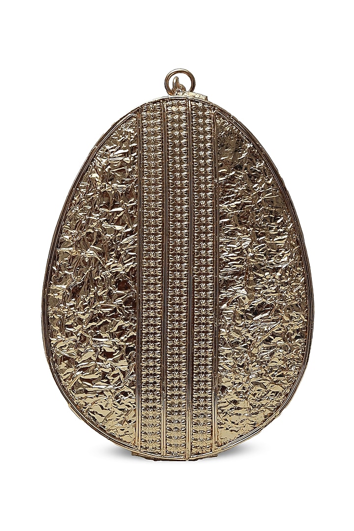Gold Metal Handcrafted Clutch by THE TAN CLAN at Pernia's Pop Up Shop