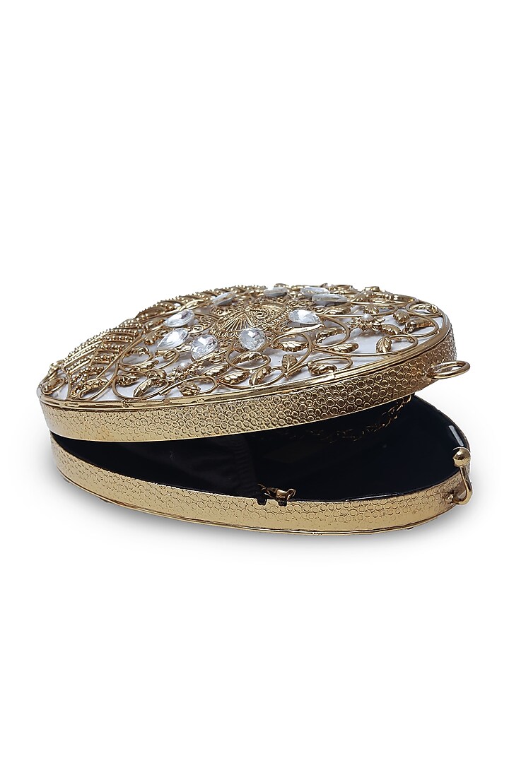 Gold Metal Handcrafted Clutch by THE TAN CLAN at Pernia's Pop Up Shop