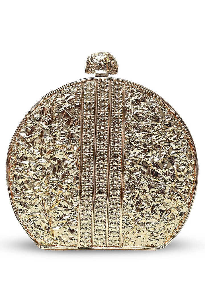 Gold Metal Handcrafted Clutch by THE TAN CLAN at Pernia's Pop Up Shop