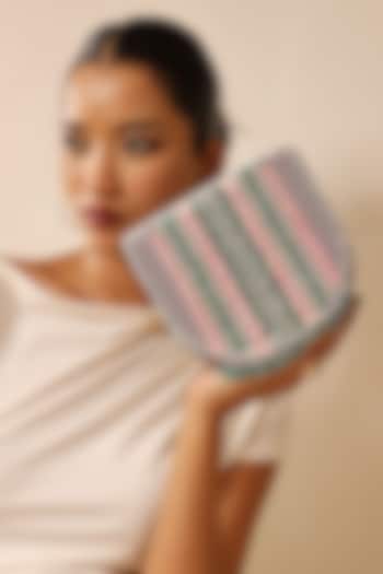 Green Suede Handcrafted Structured Bags by THE TAN CLAN at Pernia's Pop Up Shop