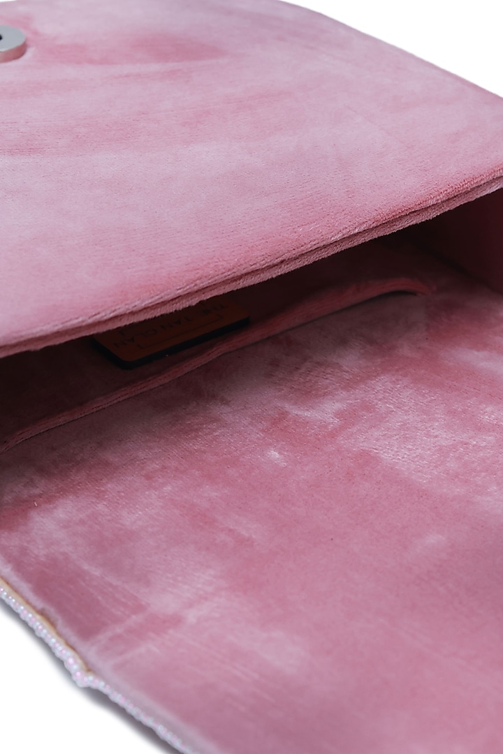 Pink Suede Handcrafted Structured Bags by THE TAN CLAN at Pernia's Pop Up Shop