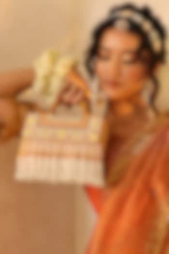 Yellow Suede Handcrafted Structured Bags by THE TAN CLAN at Pernia's Pop Up Shop