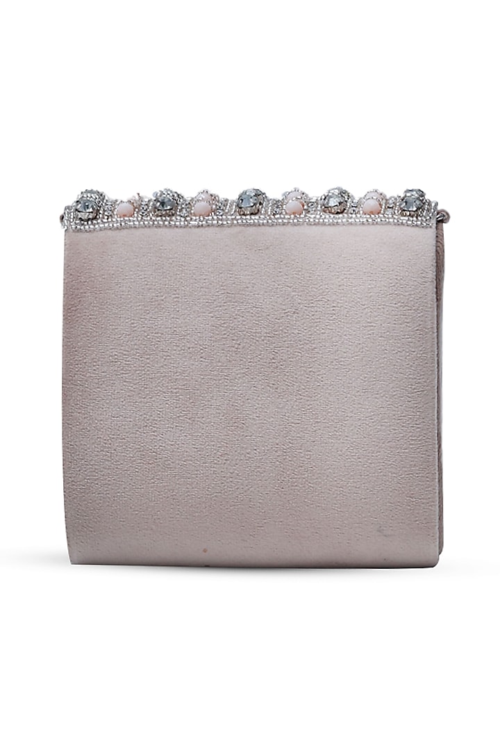 Beige Suede Handcrafted Structured Bags by THE TAN CLAN at Pernia's Pop Up Shop