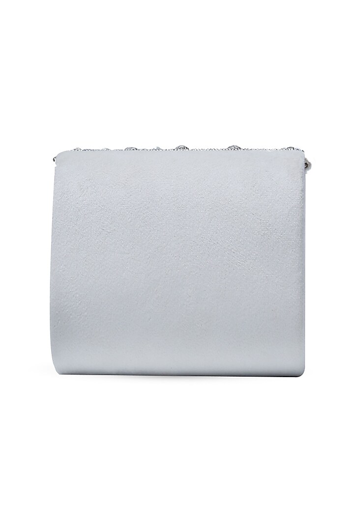 White Suede Handcrafted Structured Bags by THE TAN CLAN at Pernia's Pop Up Shop