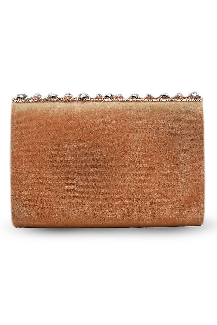 Gold Suede Handcrafted Structured Bags by THE TAN CLAN at Pernia's Pop Up Shop