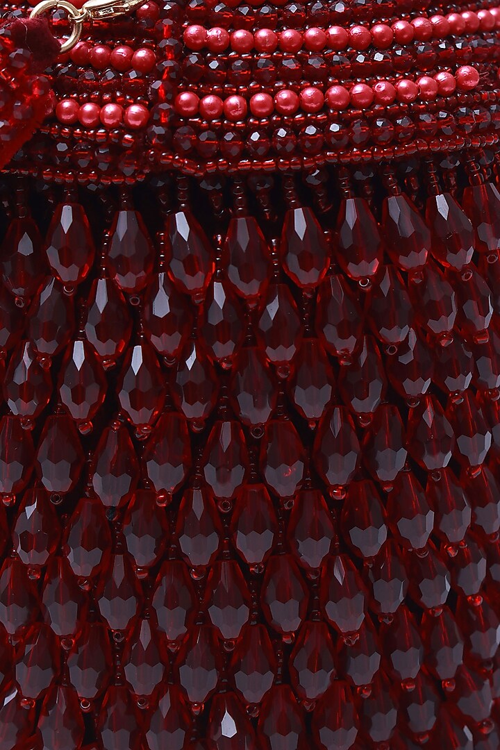 Red Suede Handcrafted Structured Bags by THE TAN CLAN at Pernia's Pop Up Shop