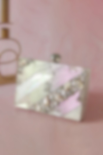 Silver Metal Sequins Hand Embellished Clutch by THE TAN CLAN at Pernia's Pop Up Shop