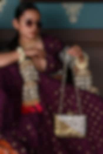 Gold Metal Sequins Embellishments Clutch by THE TAN CLAN at Pernia's Pop Up Shop