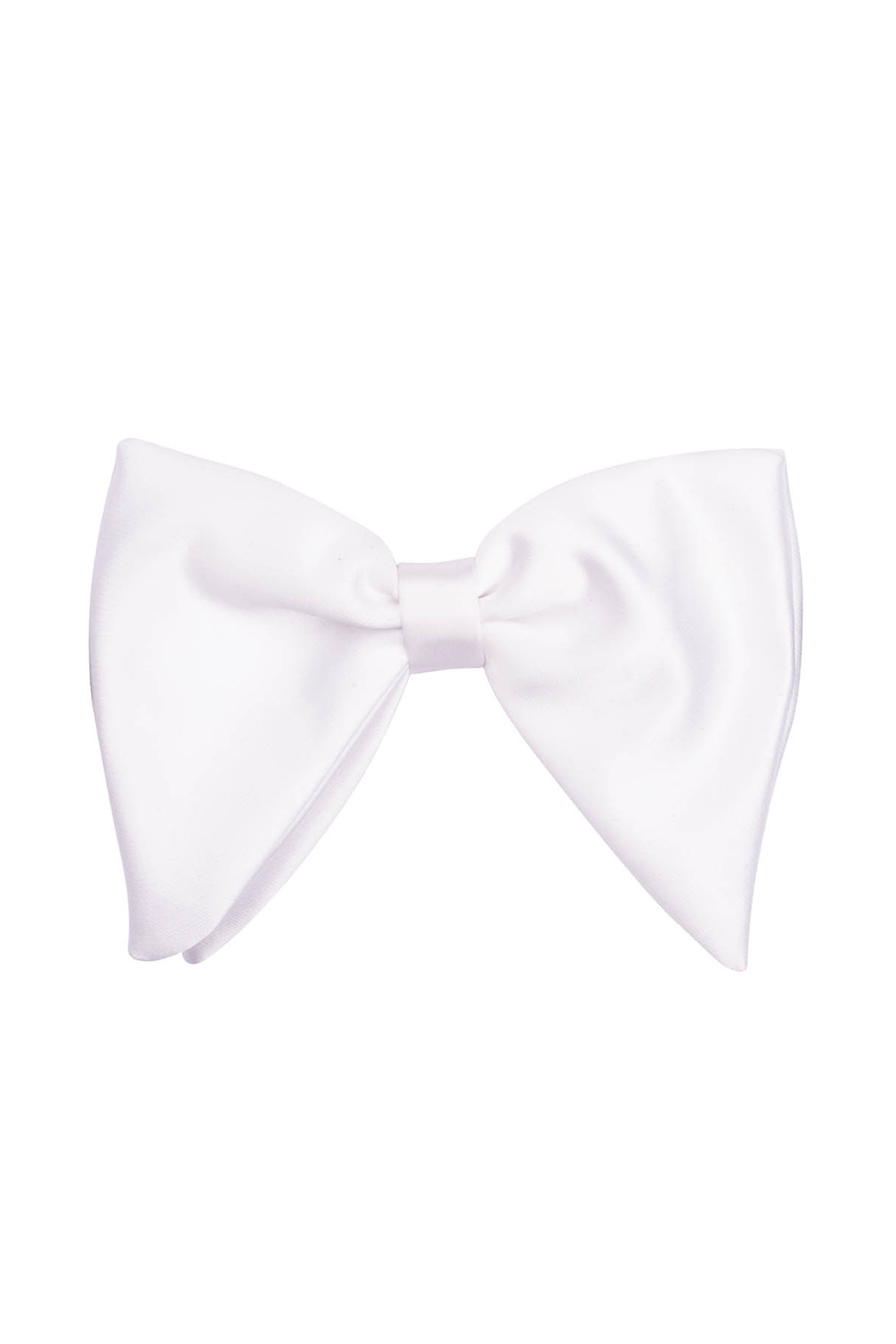 White Microfiber Bow Tie by THE TIE HUB
