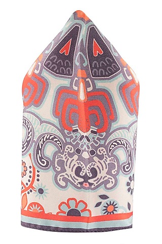 Cream Hand Stitched Pocket Square by THE TIE HUB
