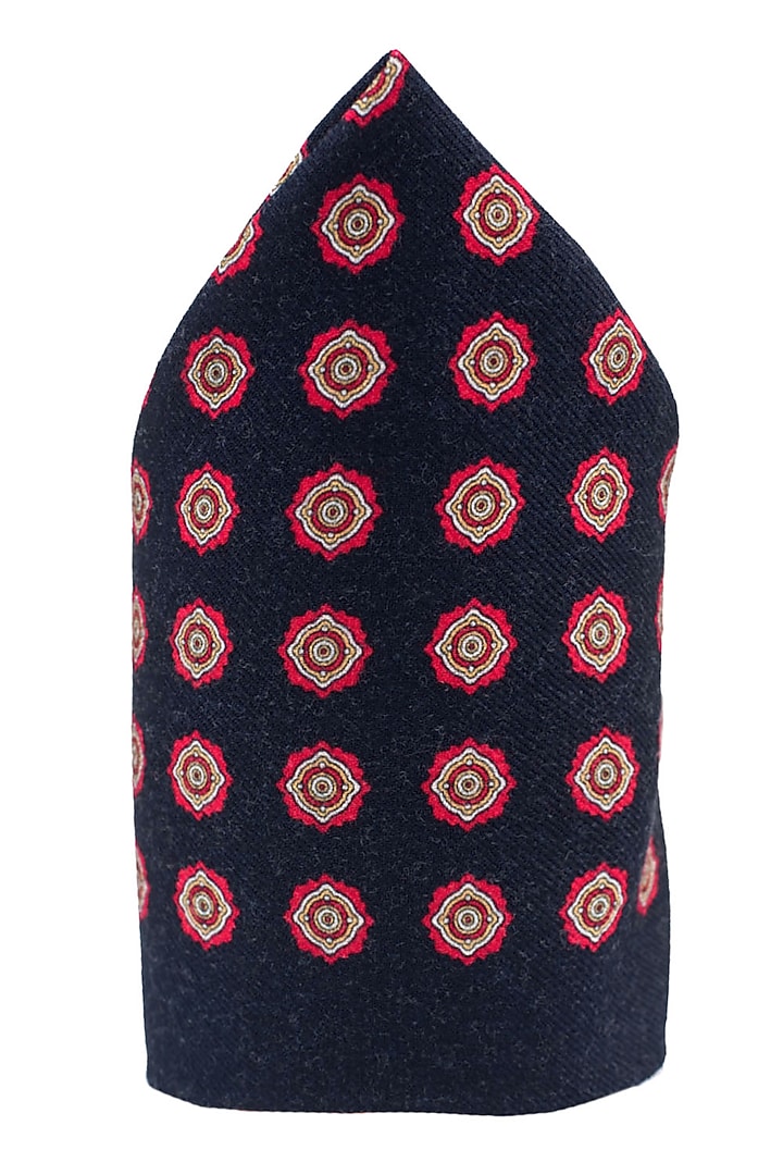 Blue Wool Pocket Square by THE TIE HUB