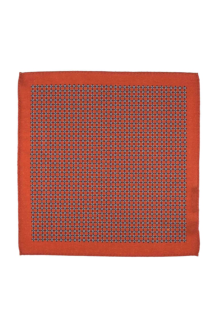 Orange Wool Pocket Square by THE TIE HUB at Pernia's Pop Up Shop