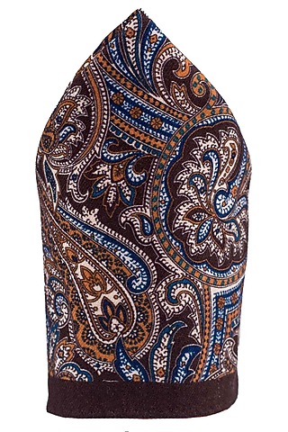 Brown Wool Pocket Square by THE TIE HUB