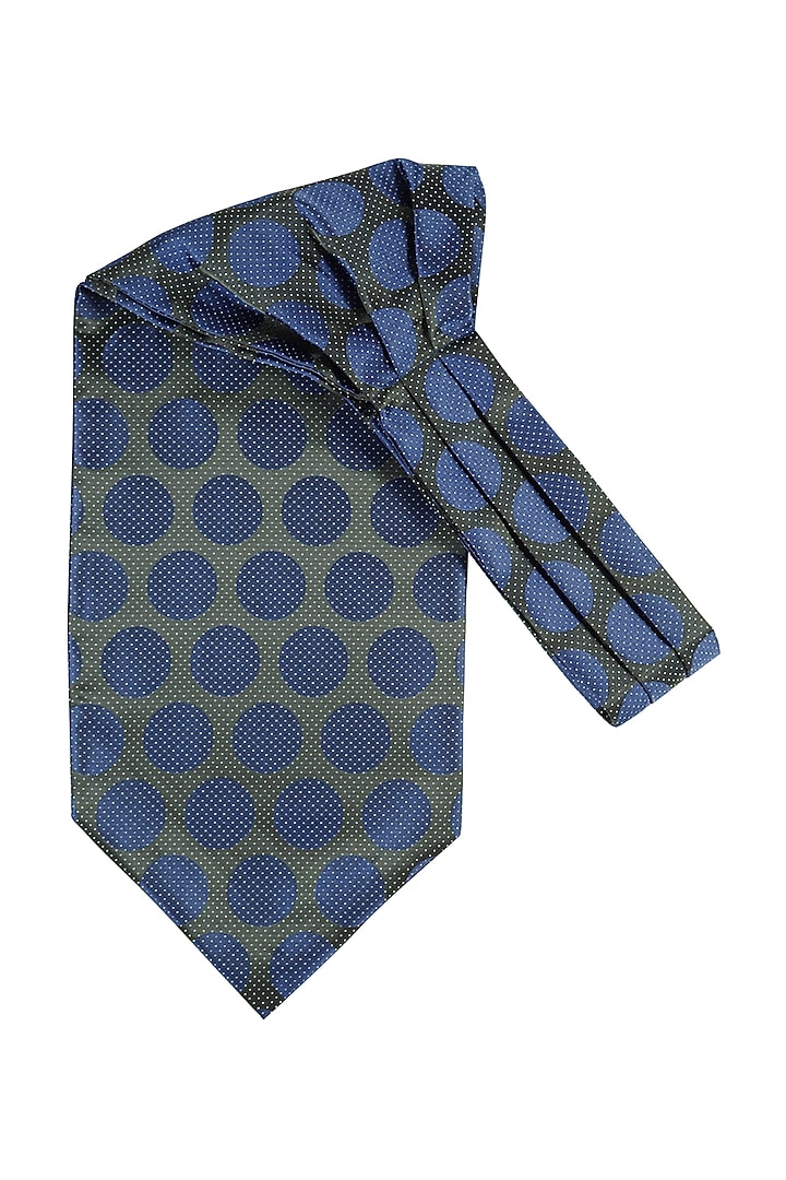 Navy Blue Microfiber Cravat by THE TIE HUB at Pernia's Pop Up Shop