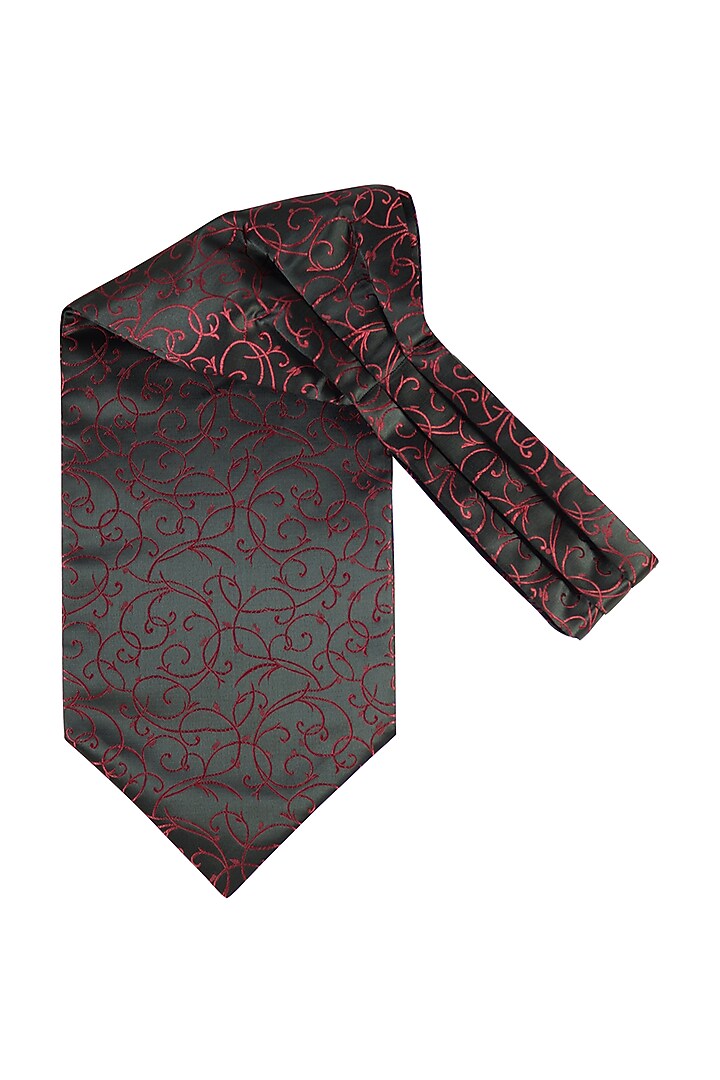 Maroon Microfiber Cravat by THE TIE HUB at Pernia's Pop Up Shop