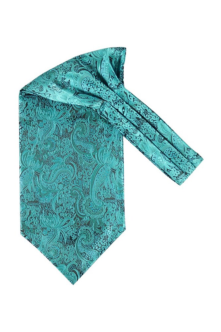 Aqua Microfiber Cravat by THE TIE HUB at Pernia's Pop Up Shop