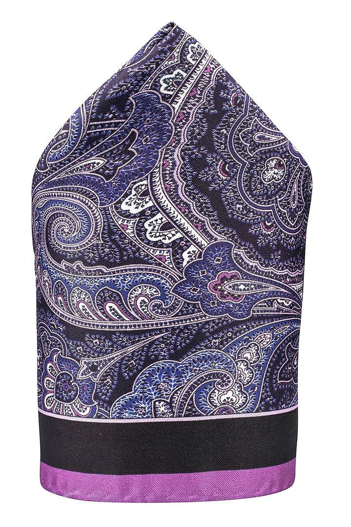 Purple Hand Stitched Pocket Square by THE TIE HUB