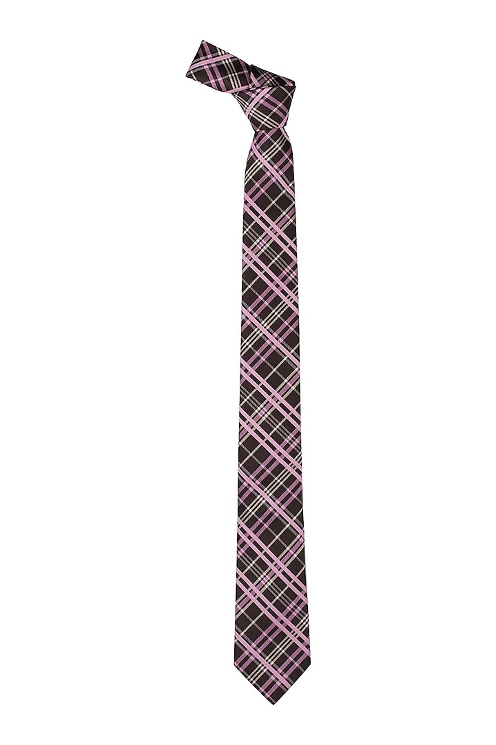 Brown Plaid Necktie by THE TIE HUB