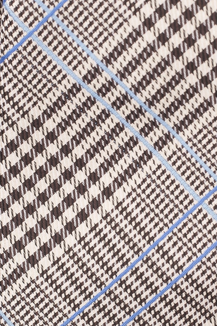 Cream & Blue Plaid Necktie by THE TIE HUB at Pernia's Pop Up Shop