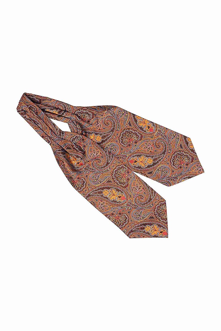 Orange Microfiber Cravat by THE TIE HUB at Pernia's Pop Up Shop