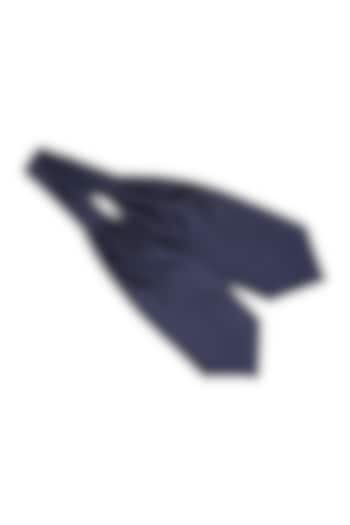 Navy Microfiber Printed Cravat by THE TIE HUB at Pernia's Pop Up Shop