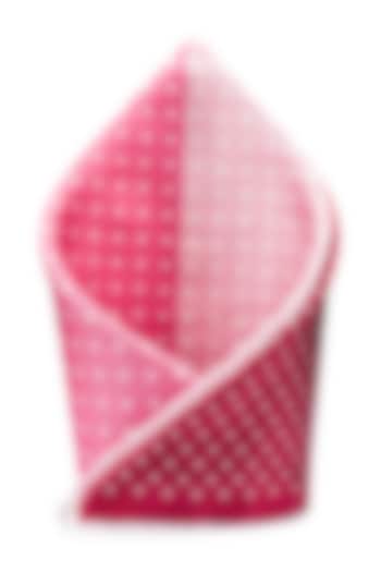 Pink Printed Pocket Square by THE TIE HUB