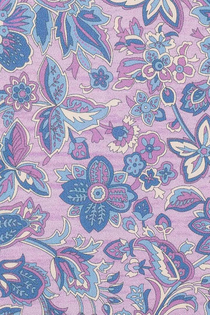 Lavender Floral Printed Pocket Square by THE TIE HUB at Pernia's Pop Up Shop
