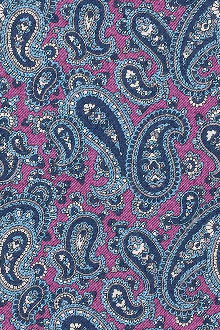 Purple Printed Pocket Square by THE TIE HUB at Pernia's Pop Up Shop
