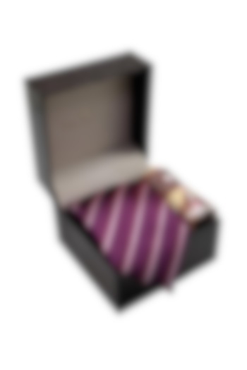 Wine Necktie & Pocket Square Gift Set by THE TIE HUB at Pernia's Pop Up Shop