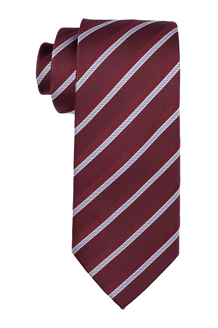 Maroon Necktie & Pocket Square Gift Set by THE TIE HUB at Pernia's Pop Up Shop