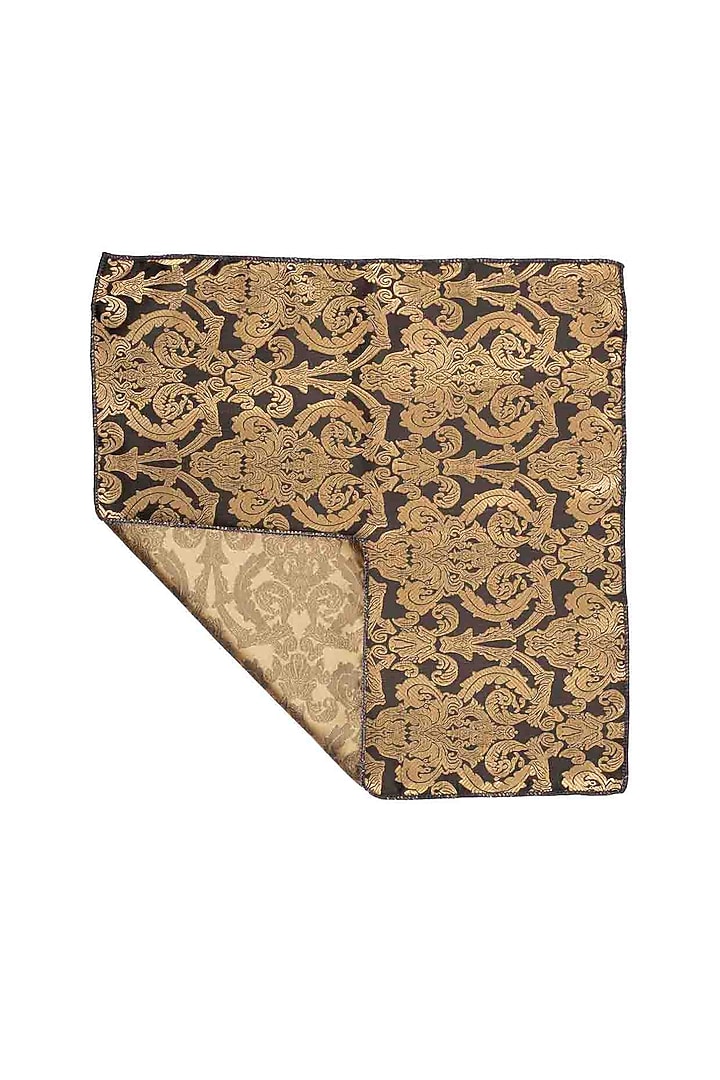 Gold Printed Pocket Square by THE TIE HUB at Pernia's Pop Up Shop