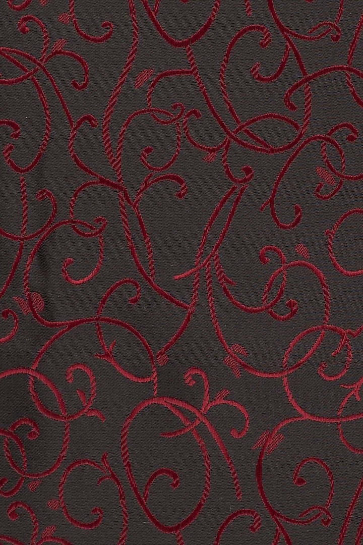Maroon Printed Pocket Square by THE TIE HUB at Pernia's Pop Up Shop