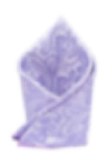 Purple Paisley Printed Pocket Square by THE TIE HUB at Pernia's Pop Up Shop