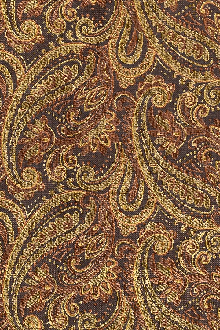 Gold Paisley Printed Pocket Square by THE TIE HUB at Pernia's Pop Up Shop