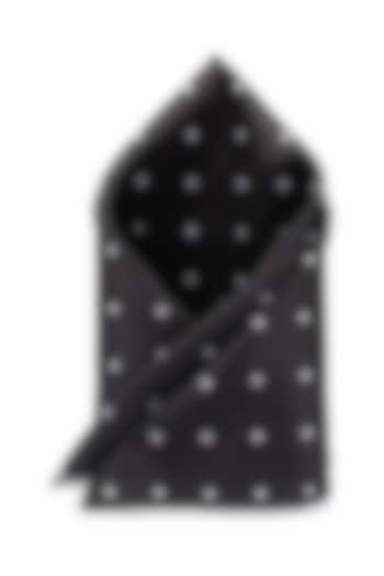 Black Microfiber Pocket Square by THE TIE HUB at Pernia's Pop Up Shop