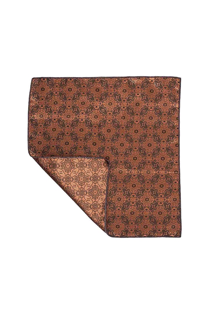 Bronze Printed Pocket Square by THE TIE HUB at Pernia's Pop Up Shop