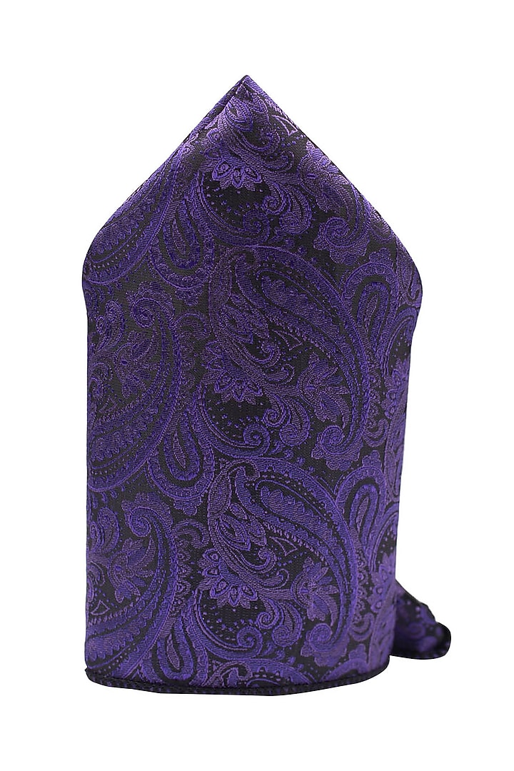 Purple Microfiber Pocket Square by THE TIE HUB at Pernia's Pop Up Shop