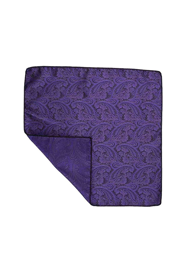 Purple Microfiber Pocket Square by THE TIE HUB at Pernia's Pop Up Shop