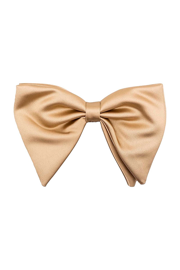 Gold Microfiber Bow Tie by THE TIE HUB