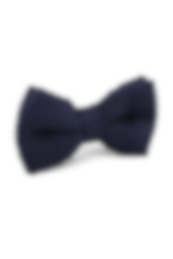 Blue Knitted Bow Tie by THE TIE HUB