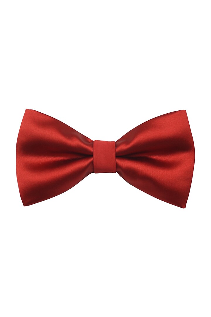 Red Microfiber Bow Tie by THE TIE HUB