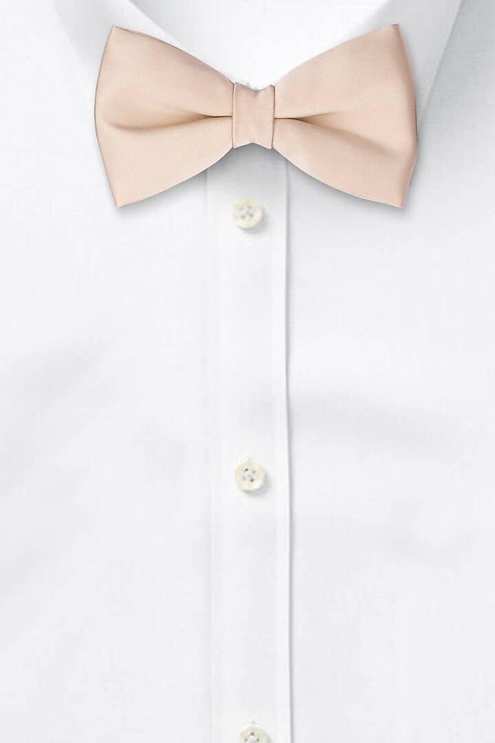 Cream Silk Bow Tie by THE TIE HUB at Pernia's Pop Up Shop