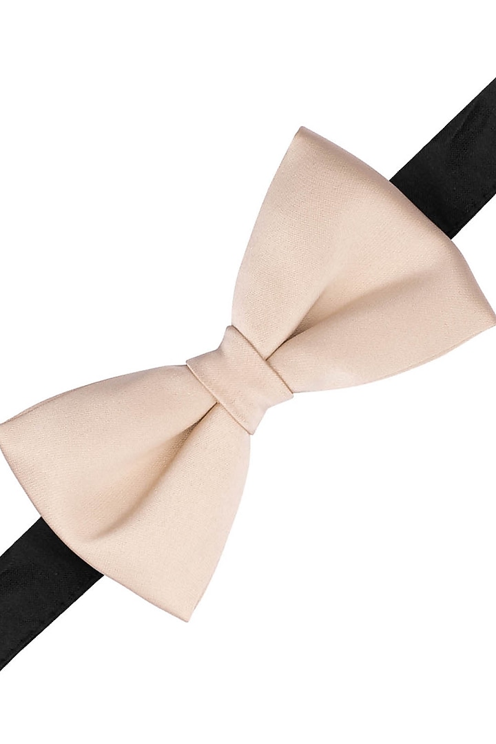 Cream Silk Bow Tie by THE TIE HUB at Pernia's Pop Up Shop