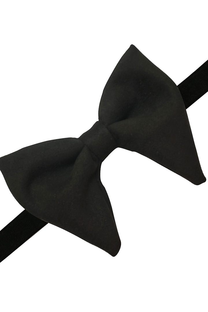 Black Suede Bow Tie by THE TIE HUB