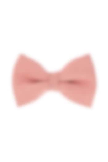 Salmon Pink Suede Bow Tie by THE TIE HUB