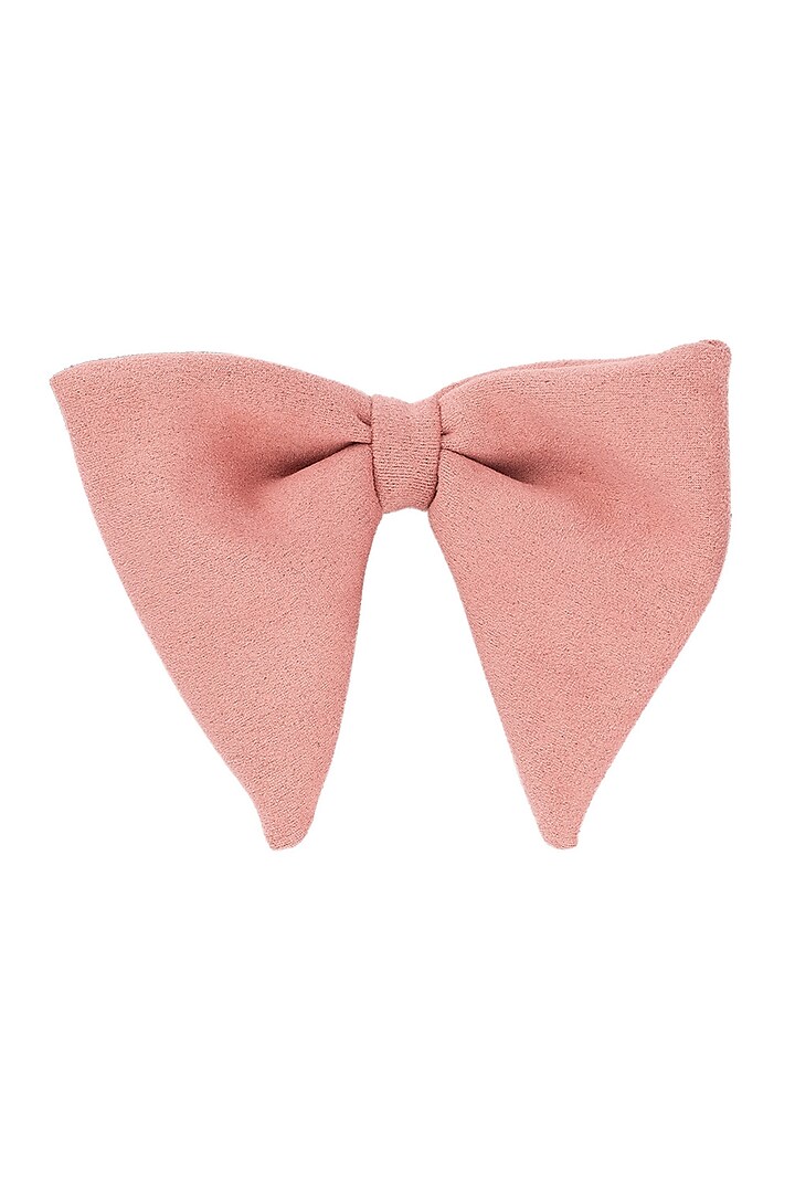 Salmon Pink Suede Bow Tie by THE TIE HUB